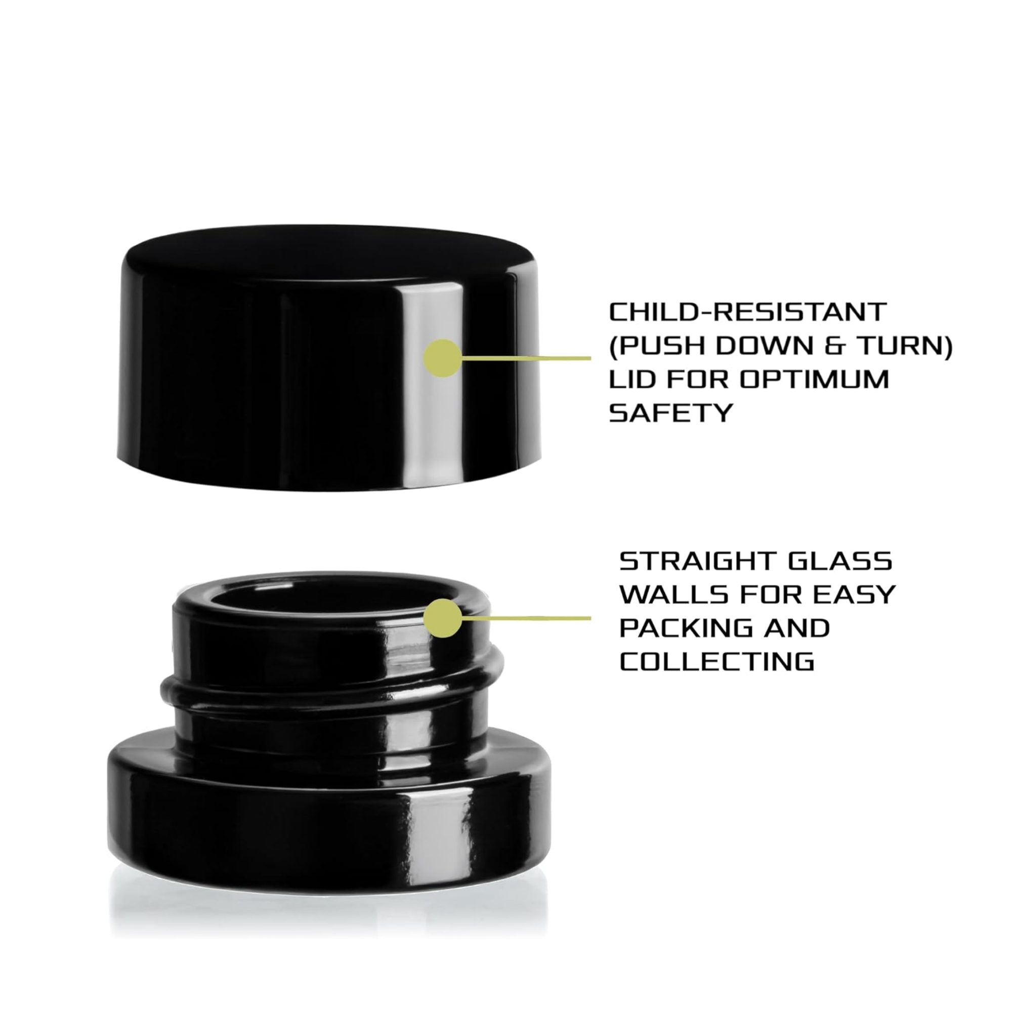 5ml Thick Black Glass Jars wit - огляд і ціна Food Storage Glass Set