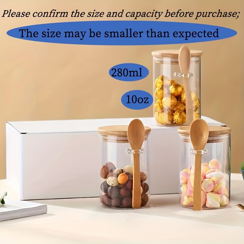 280ml Candy Jar, Biscuit Jar,  - огляд і ціна Food Storage Glass Set