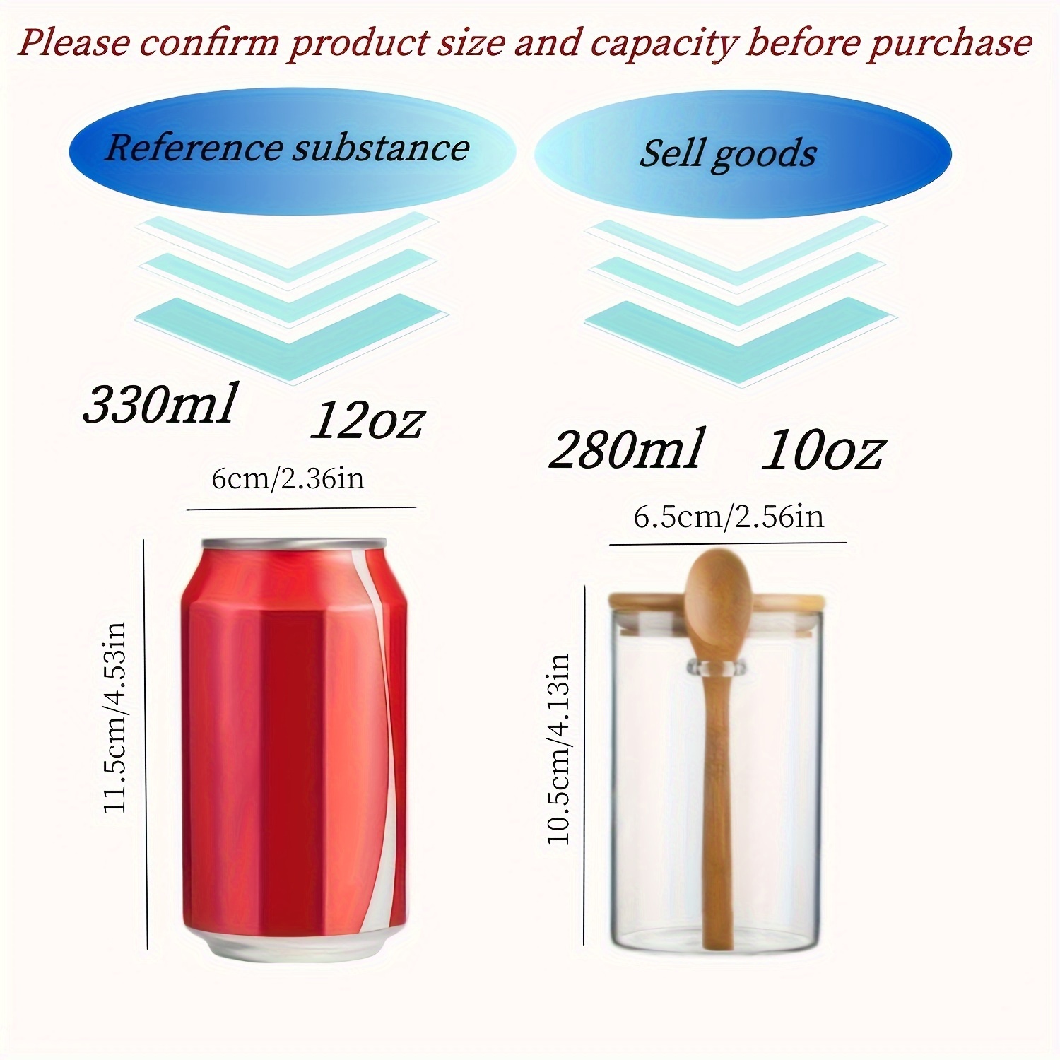 280ml Candy Jar, Biscuit Jar,  - огляд і ціна Food Storage Glass Set