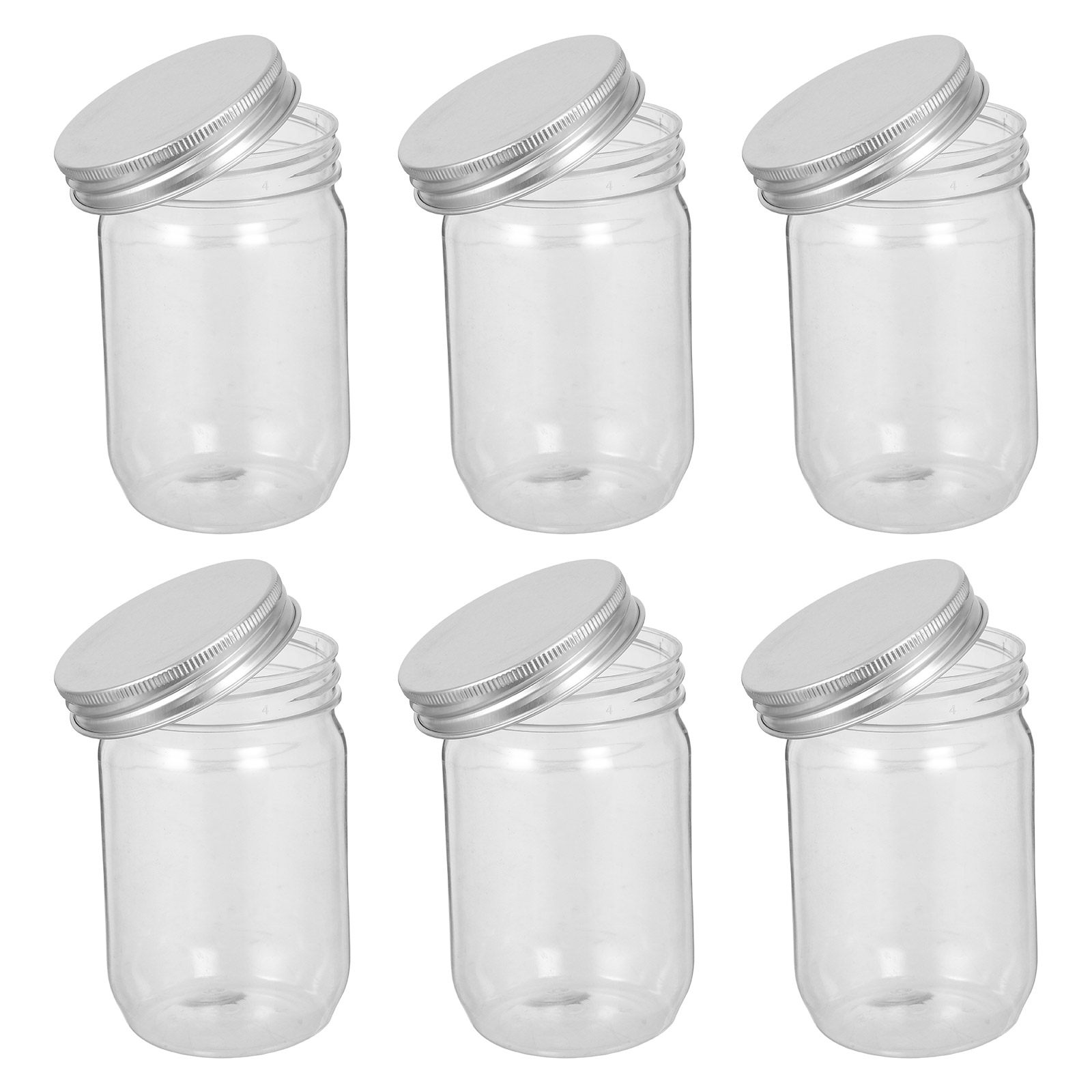 6Pcs Clear Plastic Mason Jars  - огляд і ціна Food Storage In The Kitchen