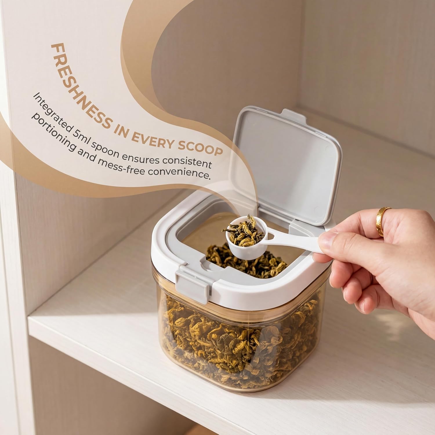 2pcs Coffee Canister with Scoo - огляд і ціна Food Storage With Scoop