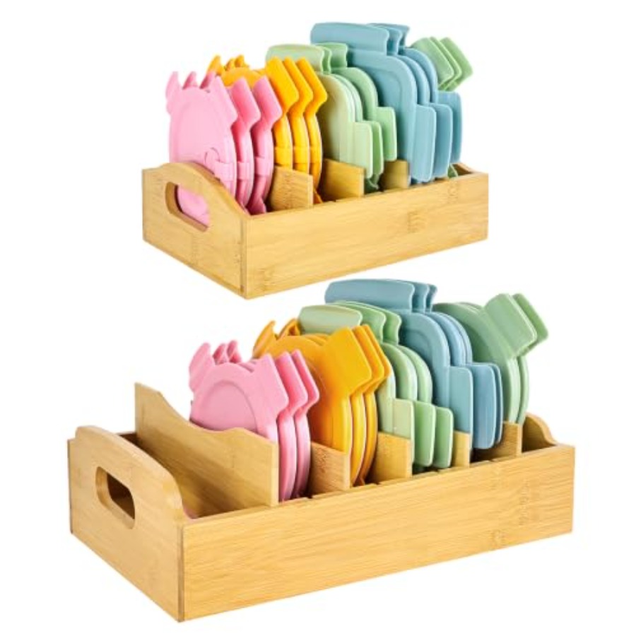 2 Pack Bamboo Lid Organizer, 1 - огляд і ціна Food Storage In The Kitchen