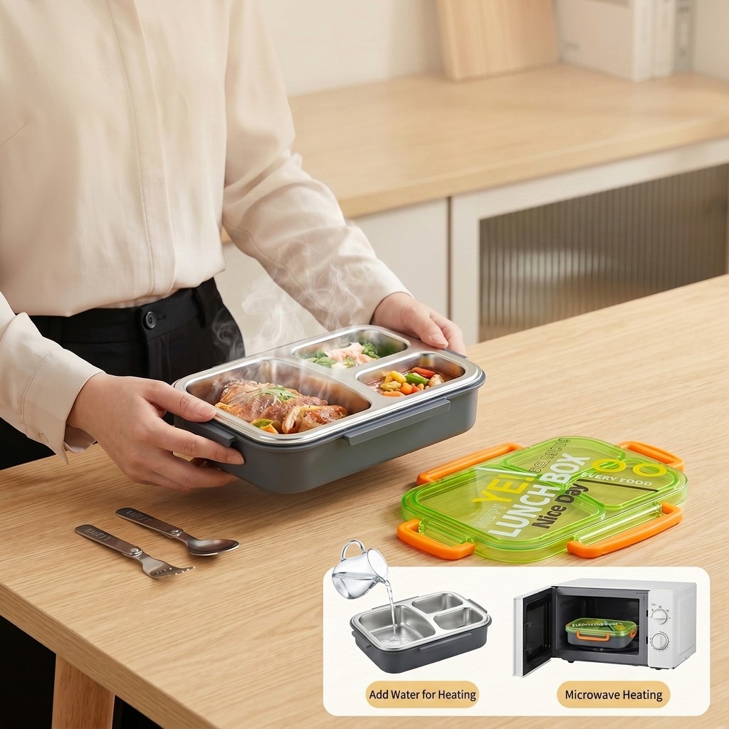 Microwavable 304 Stainless Ste - огляд і ціна Food Storage With Scoop