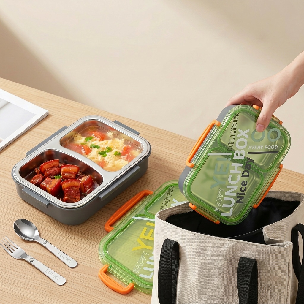 Microwavable 304 Stainless Ste - огляд і ціна Food Storage With Scoop