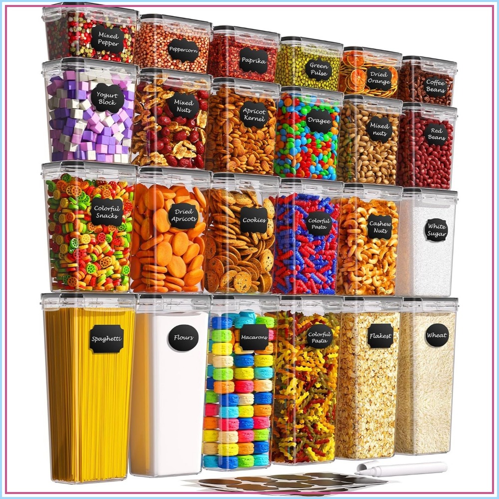 24 PCS Airtight Food Storage C - огляд і ціна Food Storage In The Kitchen