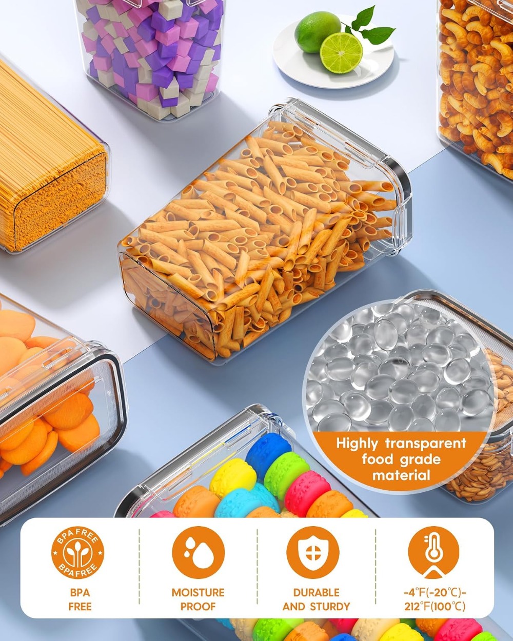 24 PCS Airtight Food Storage C - огляд і ціна Food Storage In The Kitchen