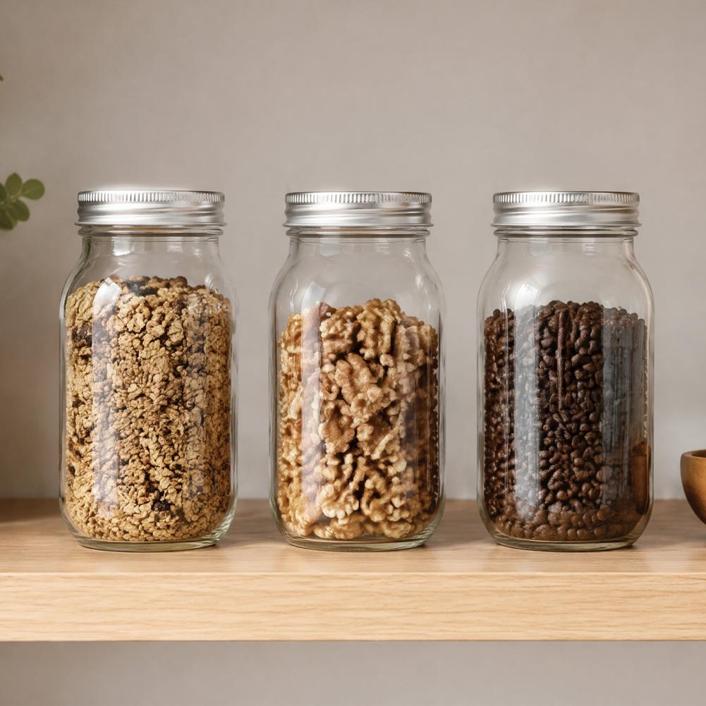 Mason Jars with Lids Glass Foo - огляд і ціна Food Storage No Pantry