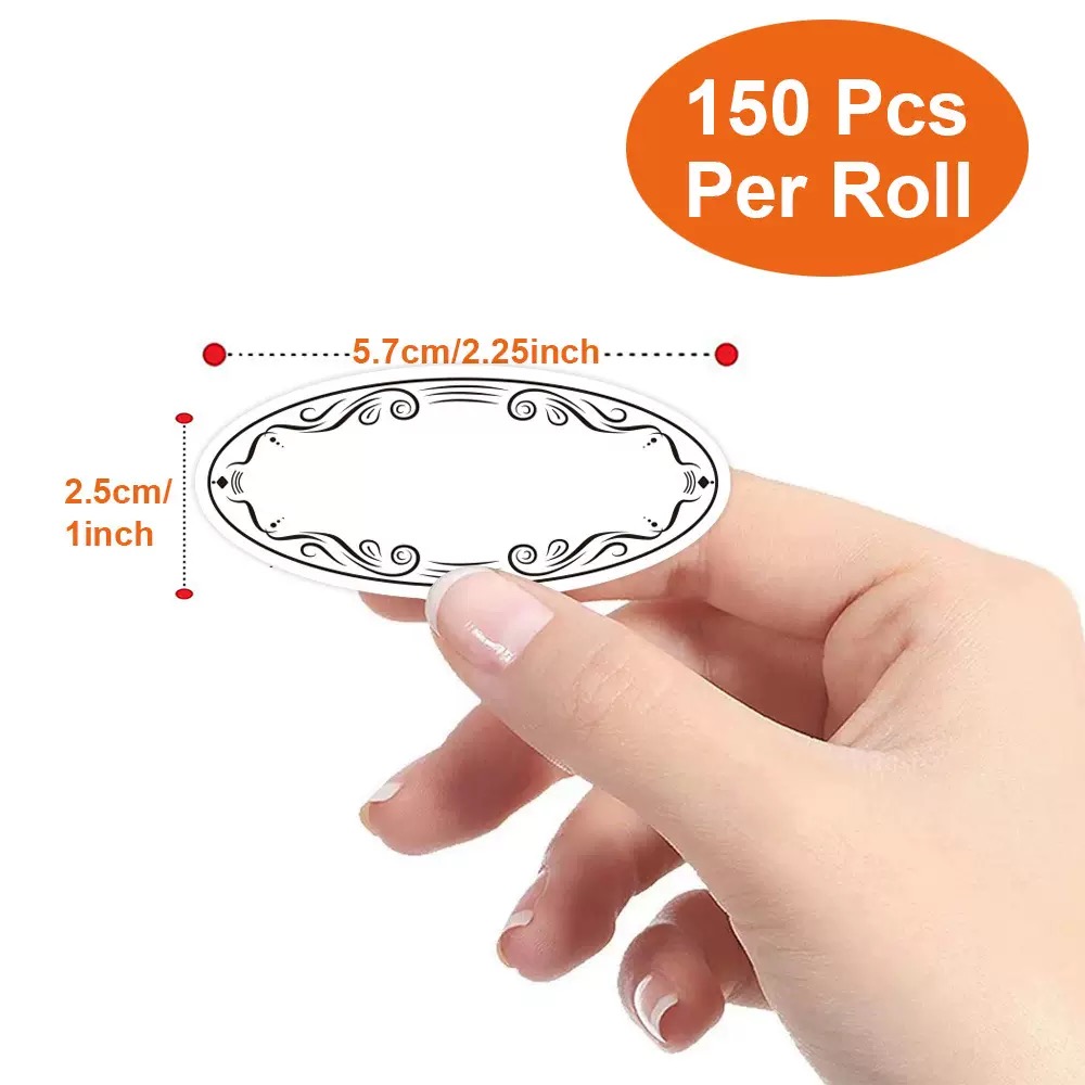 150Pcs Oval Canning Labels Bla - огляд і ціна Food Storage Jar Labels