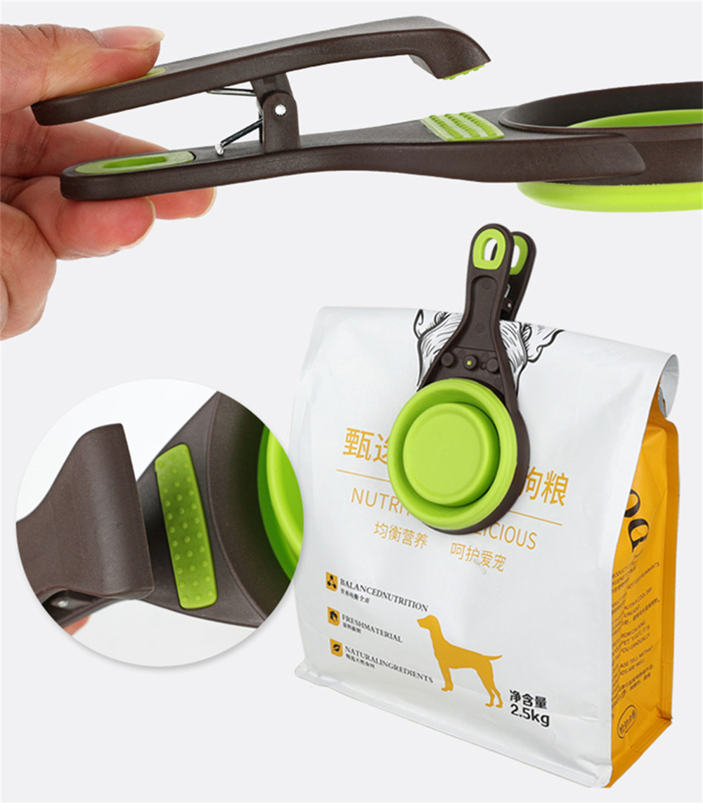 Portable Foldable Silicone Pet - огляд і ціна Food Storage With Scoop